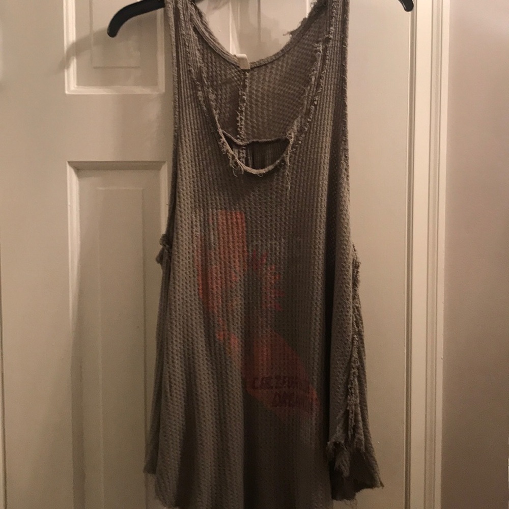 Free people waffle knit tank